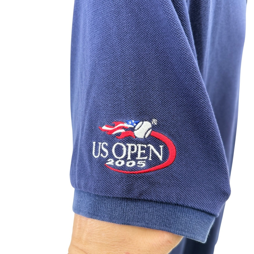 Vintage Polo Ralph Lauren Polo Mens L Blue US Open 2005 Big Pony Shirt - Picture 4 of 11